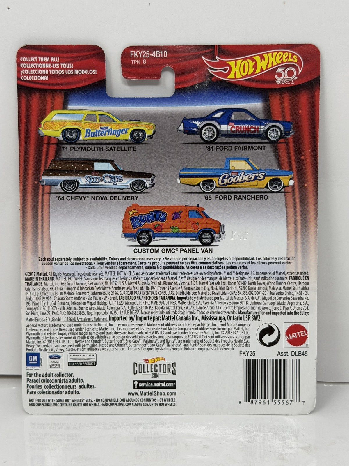 Hot Wheels Nestle Goobers 1965 Ford Ranchero 1:64 Diecast Real Riders