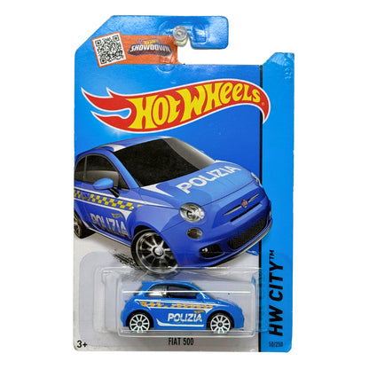 Hot Wheels Treasure Hunt HW City Fiat 500 Polizia 1:64 Diecast