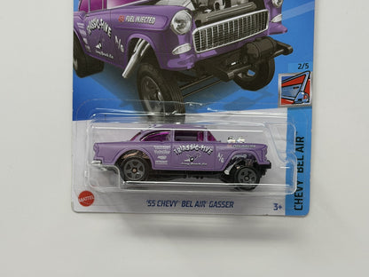 Hot Wheels Chevy Bel Air 1955 Chevy Bel Air Gasser Purple 1:64 Diecast