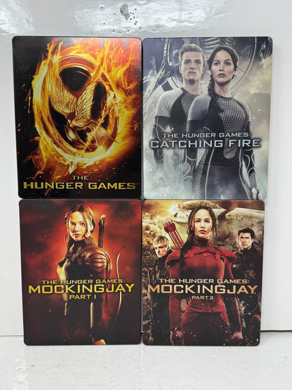 Hunger Games 1-4 (Blu-ray) Steelbook Jennifer Lawrence Sci-Fi Good Shape!!!