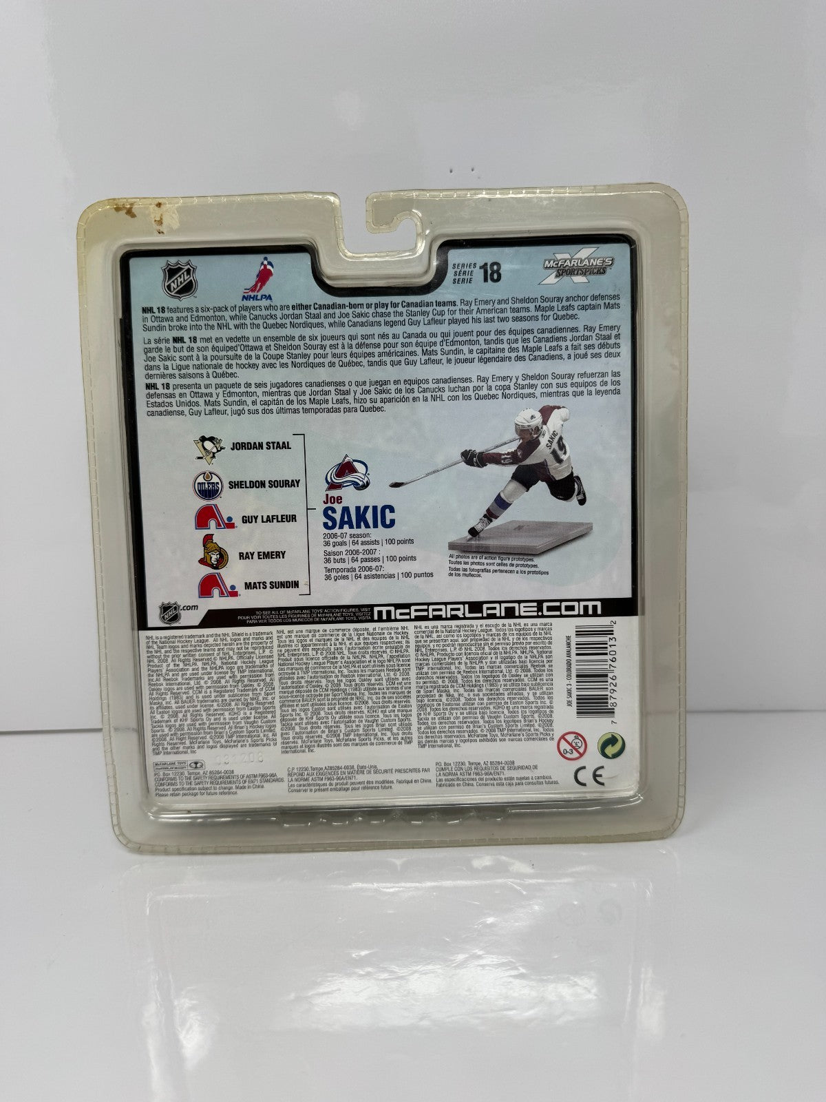 McFarlane NHL Joe Sakic Colorado Avalanche Series 18 Figurine