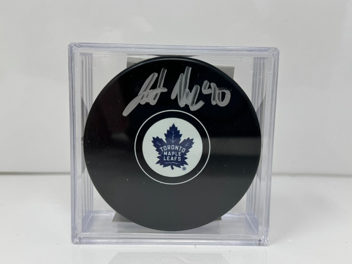 Jett Alexander Toronto Maple Leafs Signed NHL Autograph Puck Silver Auto