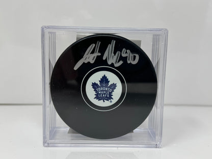 Jett Alexander Toronto Maple Leafs Signed NHL Autograph Puck Silver Auto