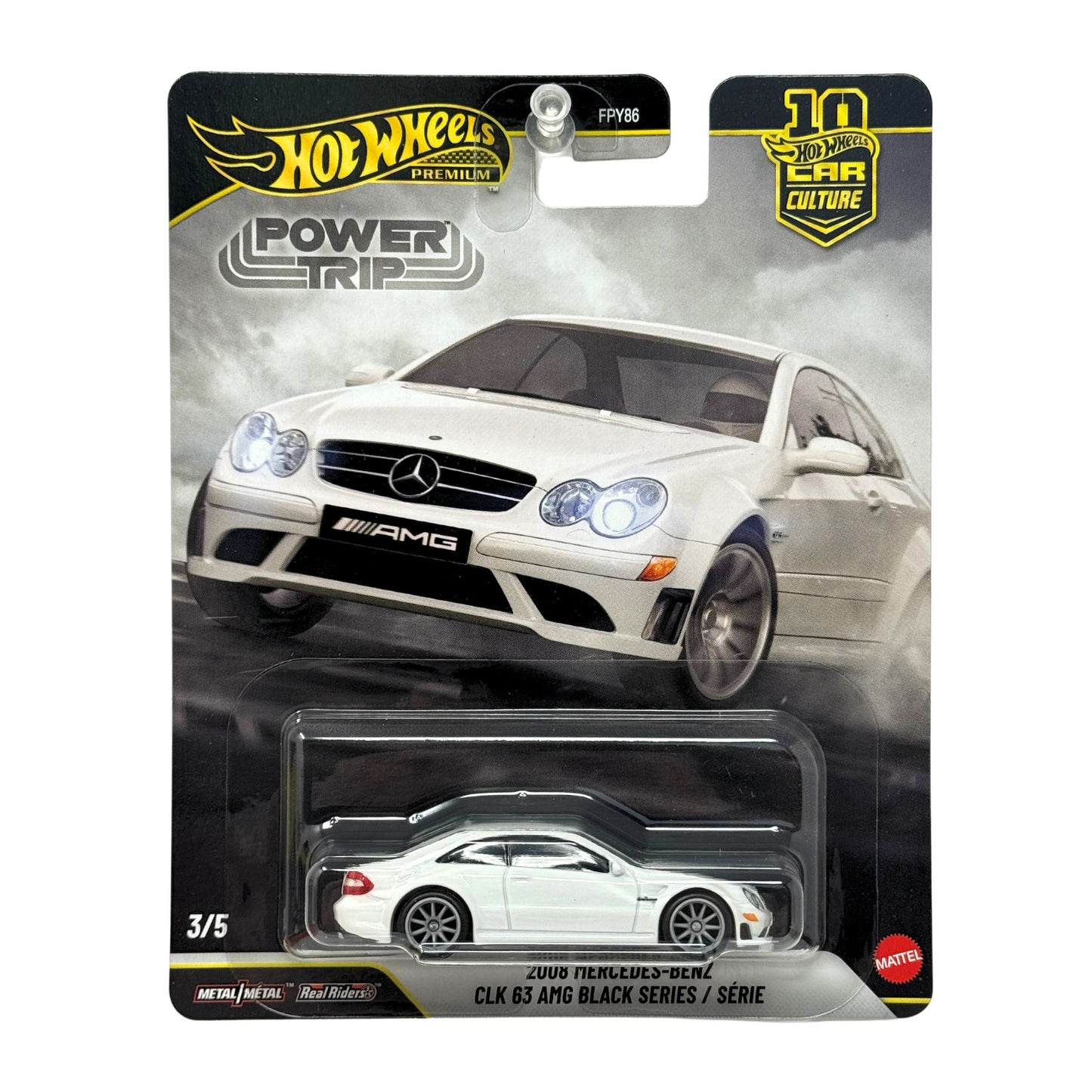 Hot Wheels Premium Power Trip Mercedes-Benz CLK 63 AMG Black Series 1:64 Diecast