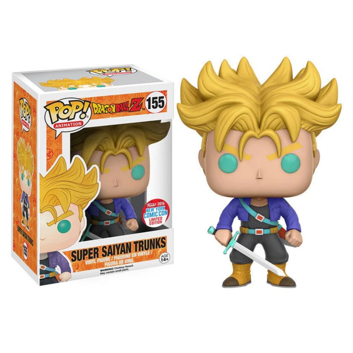 Funko Pop! Animation Dragon Ball Z #155 Super Saiyan Trunks NYCC Vinyl Figure