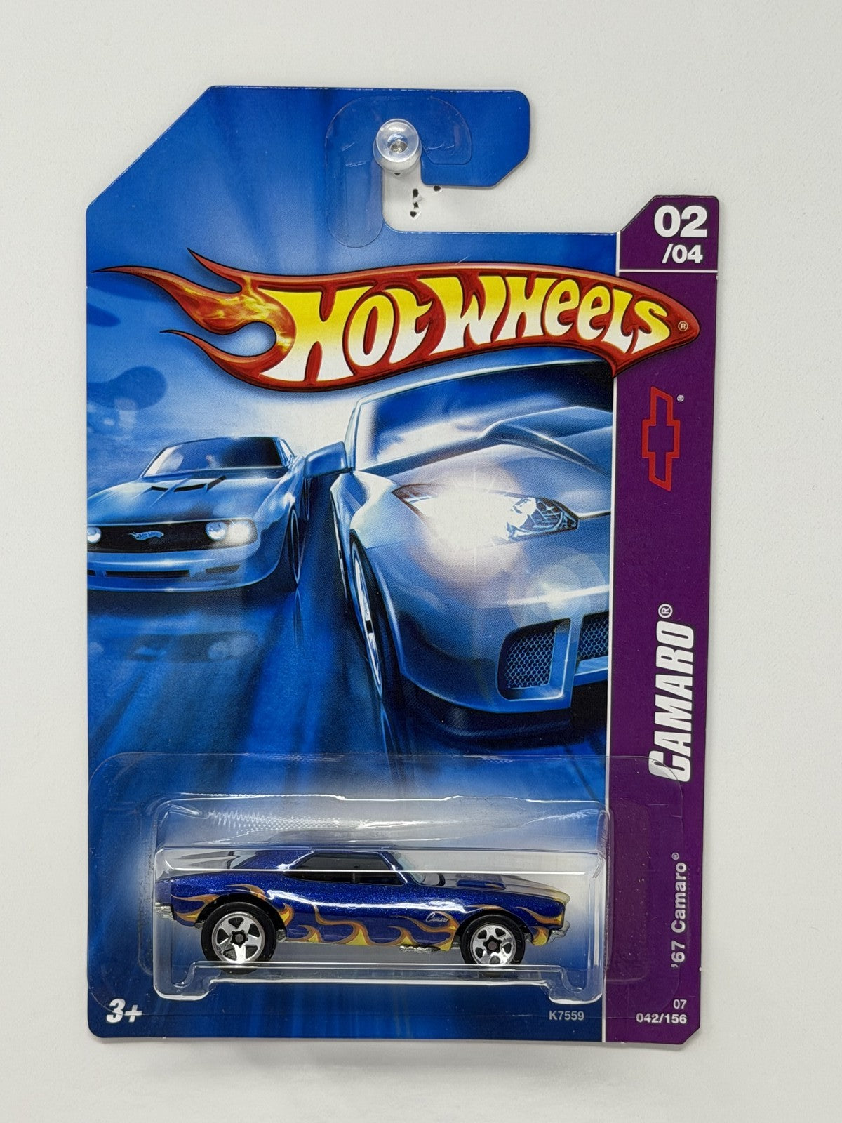 Hot Wheels Camaro 1967 Chevrolet Camaro 1:64 Diecast Blue V2