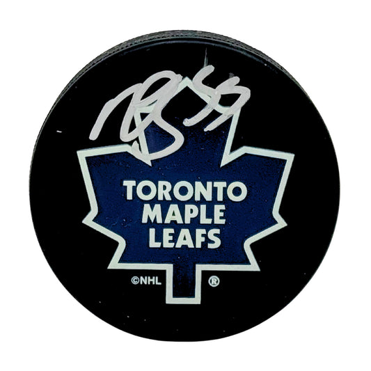 Mark Giordano Toronto Maple Leafs Signed NHL Autograph Puck Silver Auto
