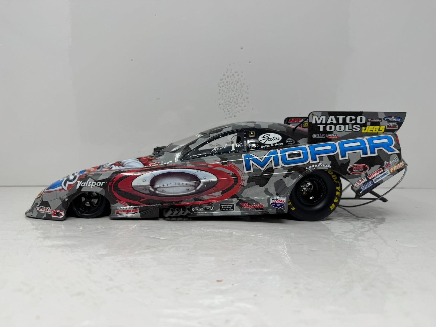 Milestone Gary Scelzi NHRA Mopar Oakley Night Camo Dodge Funny Car 1:16 Scale