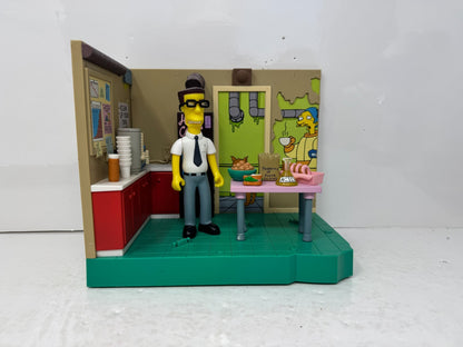 Simpsons World of Springfield Nuclear Power Plant Lunchroom with Frank Grimes