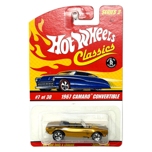 Hot Wheels Classics Series 2 1967 Camaro Convertible 1:64 Diecast Gold