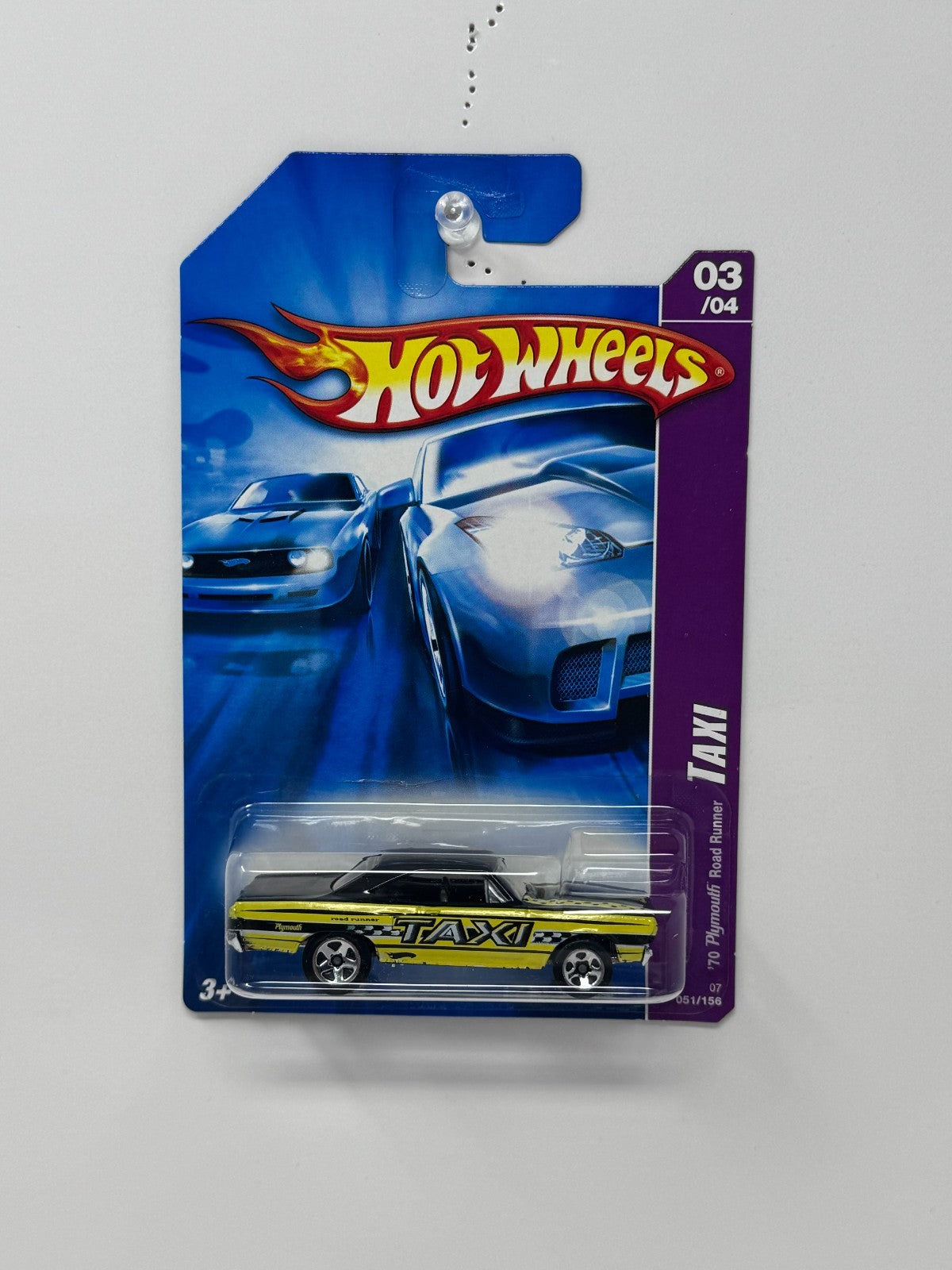 Hot Wheels Taxi 1970 Plymouth Road Runner 1:64 Diecast Yellow V2