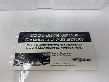 Milestone Bob Gilbertson NHRA Jungle Jim Tribute Blue Funny Car 1:16 Scale