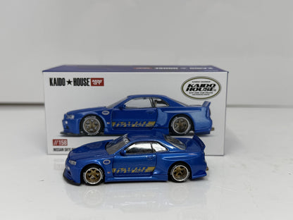Kaido House Mini GT Nissan Skyline GT-R R34 Shinjuku V2 1:64 Diecast
