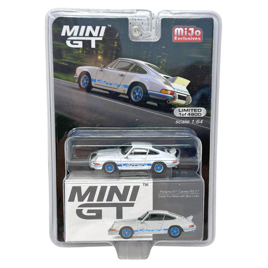 Mini GT Porsche 911 Carrera RS 2.7 Grand Prix with Blue Livery 1:64 Diecast