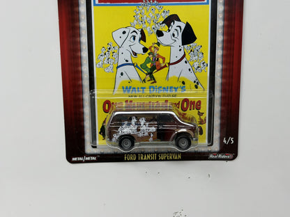 Hot Wheels Disney 101 Dalmatians Ford Transit Supervan 1:64 Diecast Real Riders