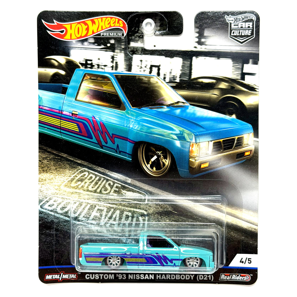 Hot Wheels Premium Cruise Boulevard Custom 1993 Nissan Hardbody D21 1:64 Diecast