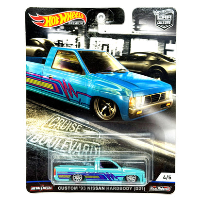 Hot Wheels Premium Cruise Boulevard Custom 1993 Nissan Hardbody D21 1:64 Diecast