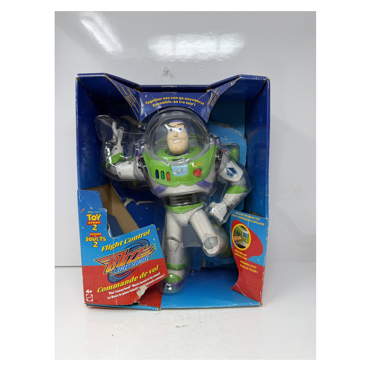 Vintage 1999 Mattel Toy Story 2 Buzz Lightyear Flight Control Talking Action Fig