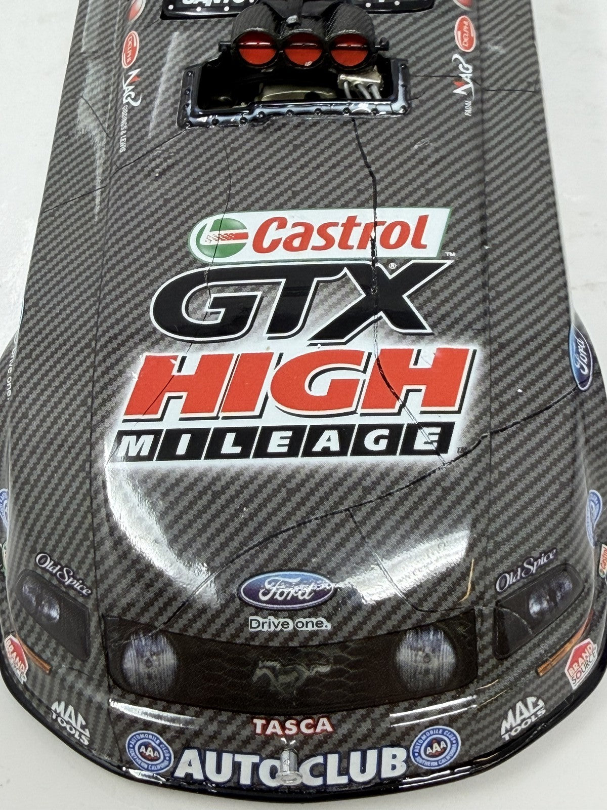 Action NHRA John Force Castrol 2008 Mustang Carbon Fiber 1:24 Diecast