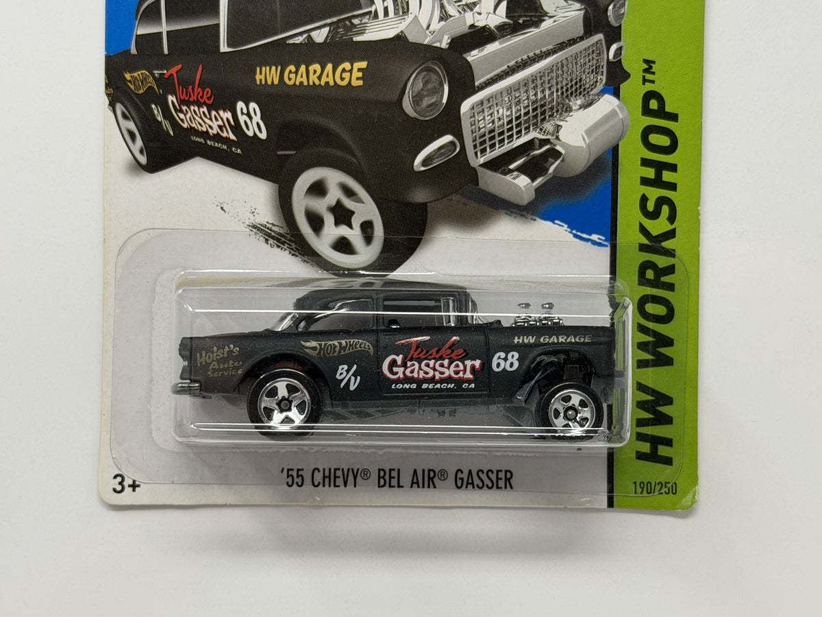 Hot Wheels HW Workshop 1955 Chevy Bel Air Gasser Black 1:64 Diecast