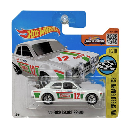Hot Wheels Speed Graphics 1970 Ford Escort Castrol 1:64 Diecast Short Card