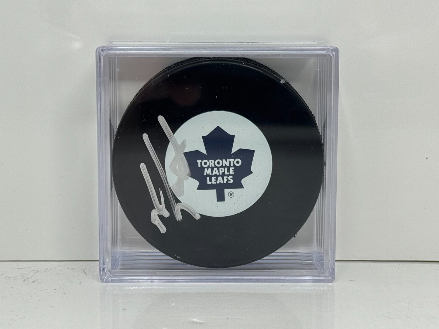 Mike Gartner Toronto Maple Leafs Signed NHL Autograph Puck Silver Auto