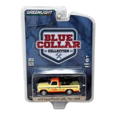 Greenlight Blue Collar Collection 1973 Ford F-100 Tow Truck 1:64 Diecast