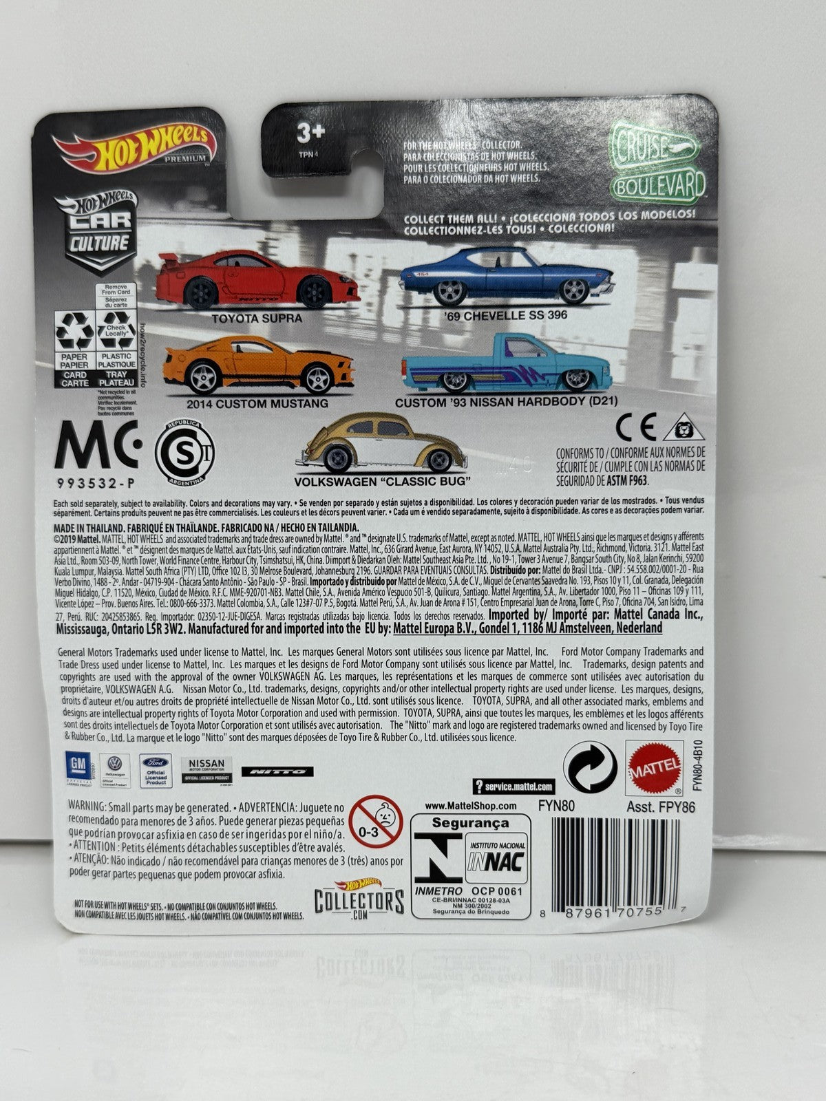 Hot Wheels Premium Cruise Boulevard Volkswagen Classic Bug 1:64 Diecast