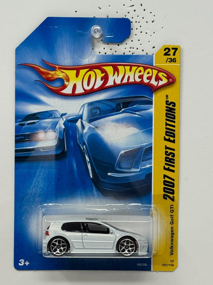 Hot Wheels 2007 First Editions Volkswagen Golf GTI White 1:64 Diecast