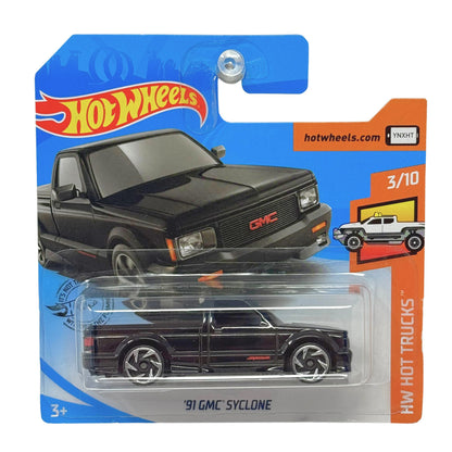 Hot Wheels Hot Trucks 1991 GMC Syclone 1:64 Diecast Short Card