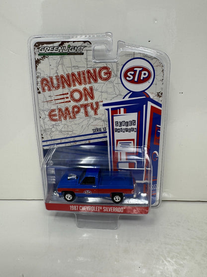 Greenlight Running on Empty&nbsp; 1987 Chevrolet Silverado STP 1:64 Diecast