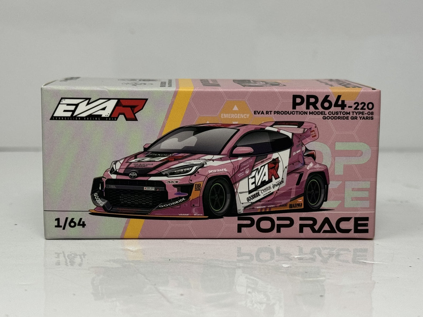 Pop Race x EVA RT Production Toyota GR Yaris PR64-220 1:64 Diecast