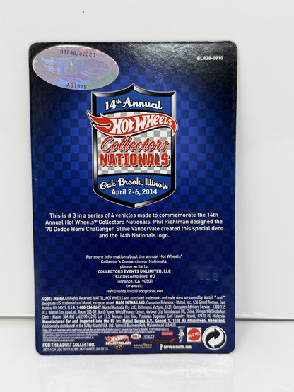 Hot Wheels 2014 Collectors Nationals 1970 Dodge Hemi Challenger 1:64 Diecast