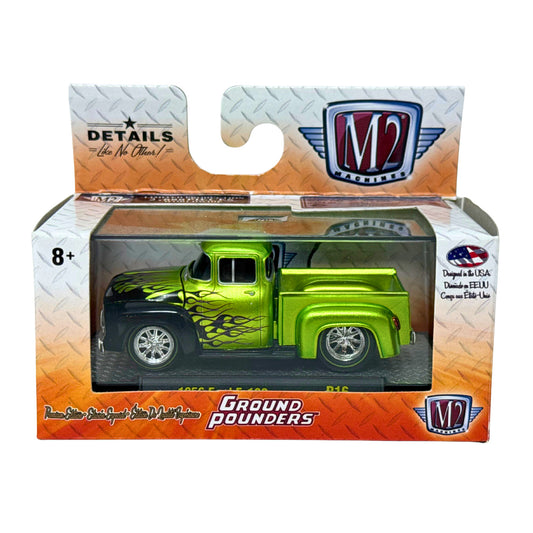 M2 Machines 1956 Ford F-100 Pickup Ground Pounders 1:64 Diecast