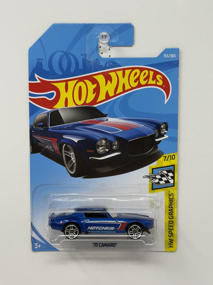 Hot Wheels HW Speed Graphics 1970 Chevrolet Camaro 1:64 Diecast Blue
