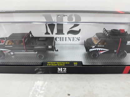 M2 Machines 1973 Chevrolet Cheyenne Super 30 4x4 & G10 Van 1:64 Diecast