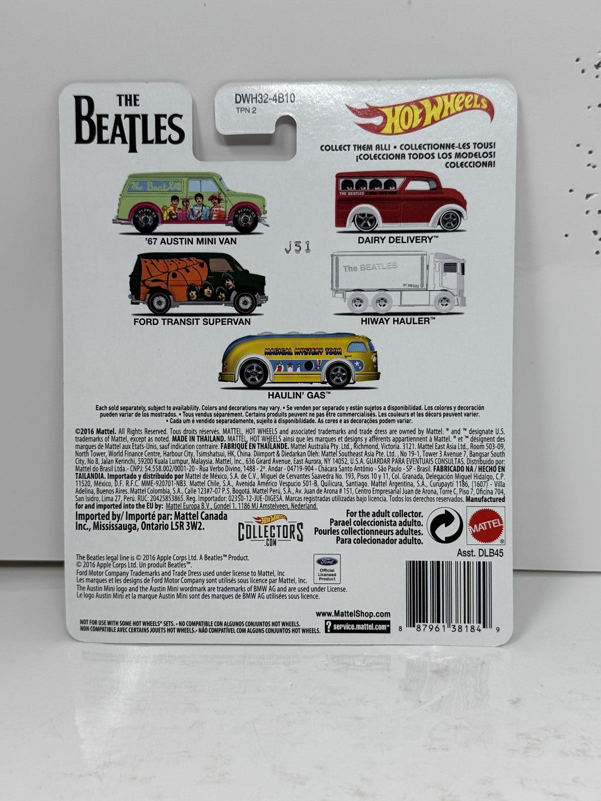 Hot Wheels The Beatles White Album Hiway Hauler 1:64 Diecast Real Riders