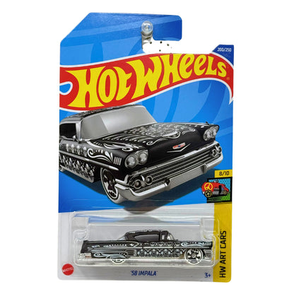 Hot Wheels Treasure Hunt HW Art Cars 1958 Chevy Impala 1:64 Diecast