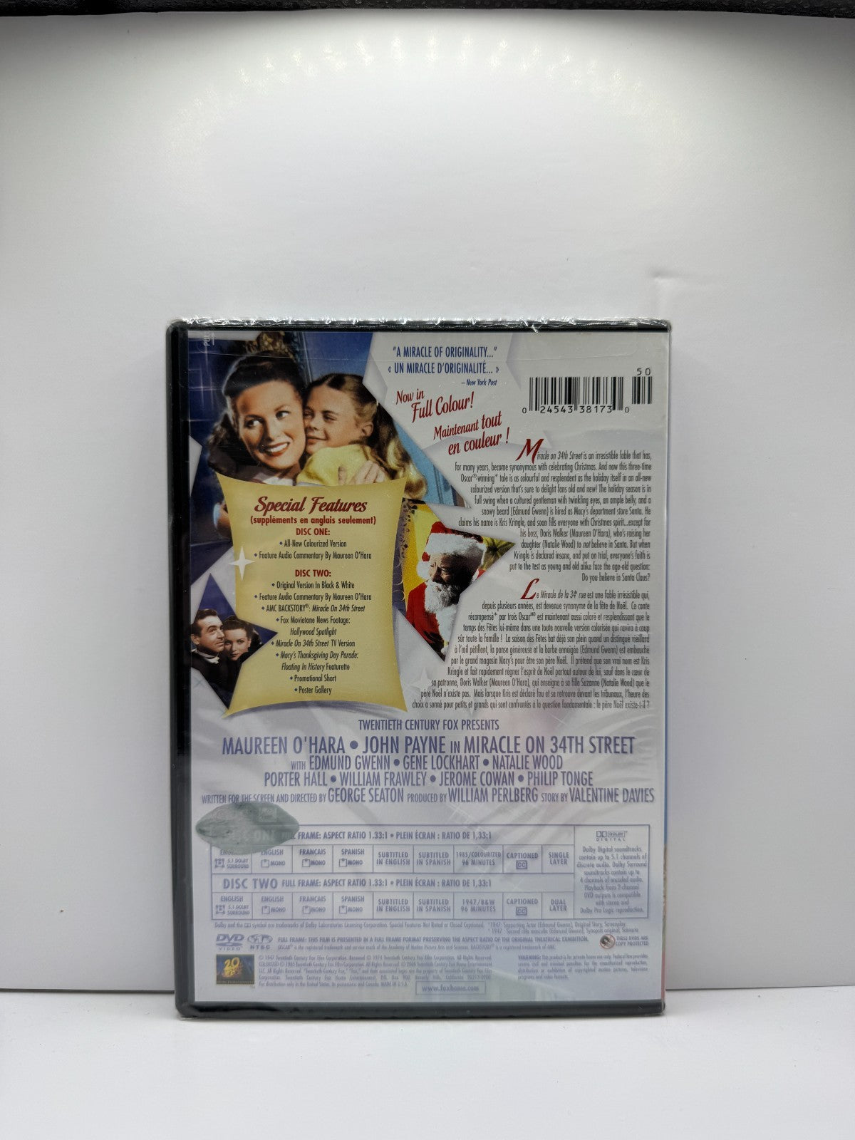 Miracle on 34th Street (DVD) Edmund Gwenn Family Sealed