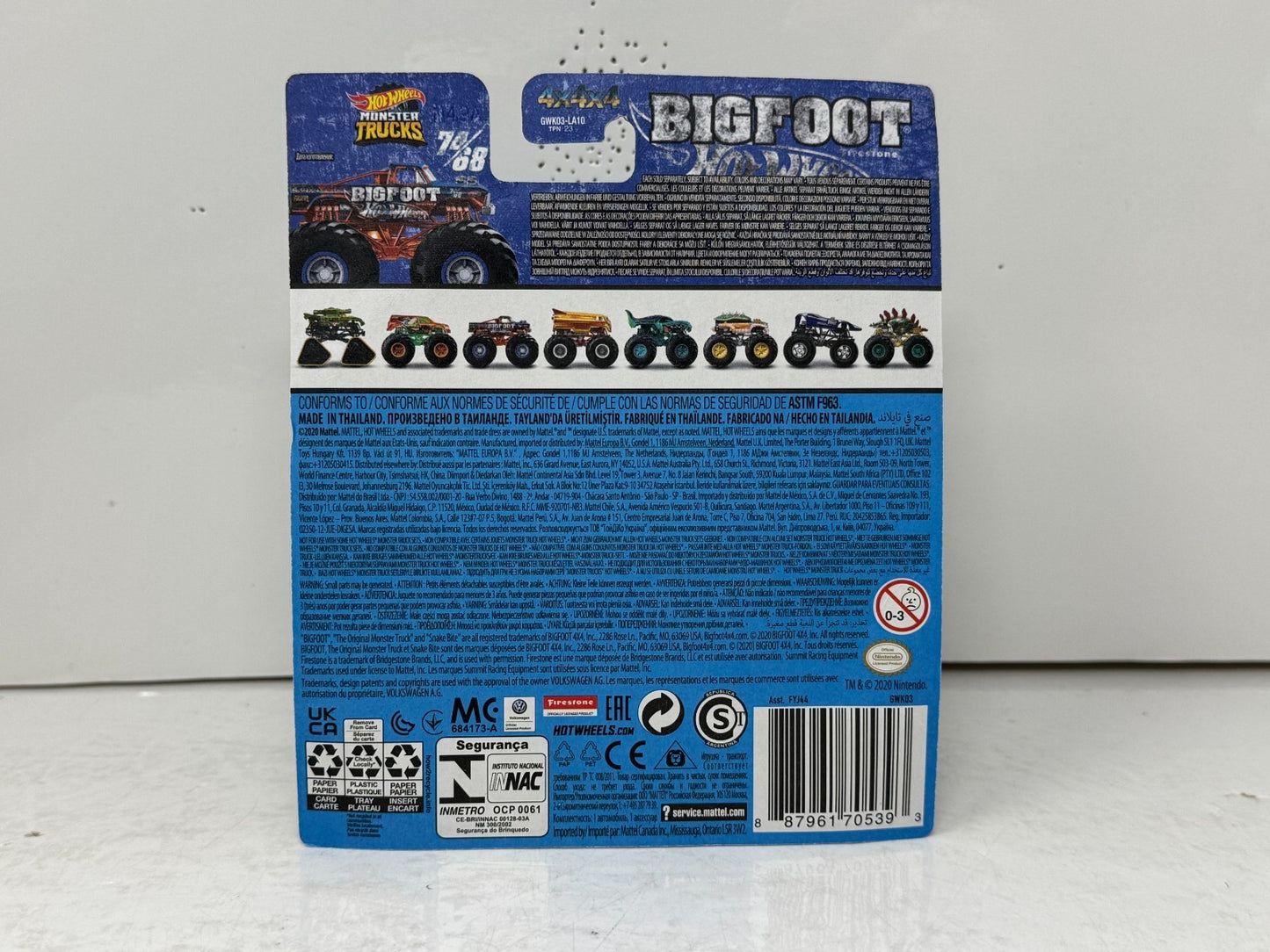 Hot Wheels Monster Trucks Bigfoot 1:64 Diecast Monster Trucks Live Edition 2023