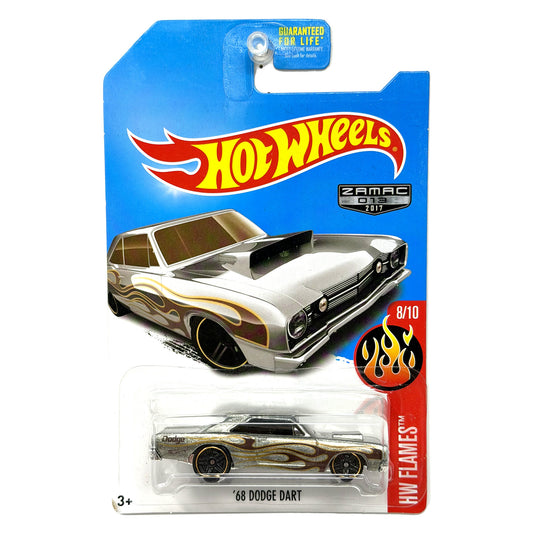 Hot Wheels ZAMAC HW Flames 1968 Dodge Dart 1:64 Diecast