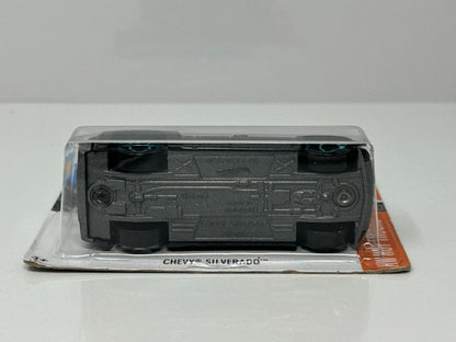 Hot Wheels HW Hot Trucks Chevy Silverado Black Blue Deco 1:64 Diecast Short Card