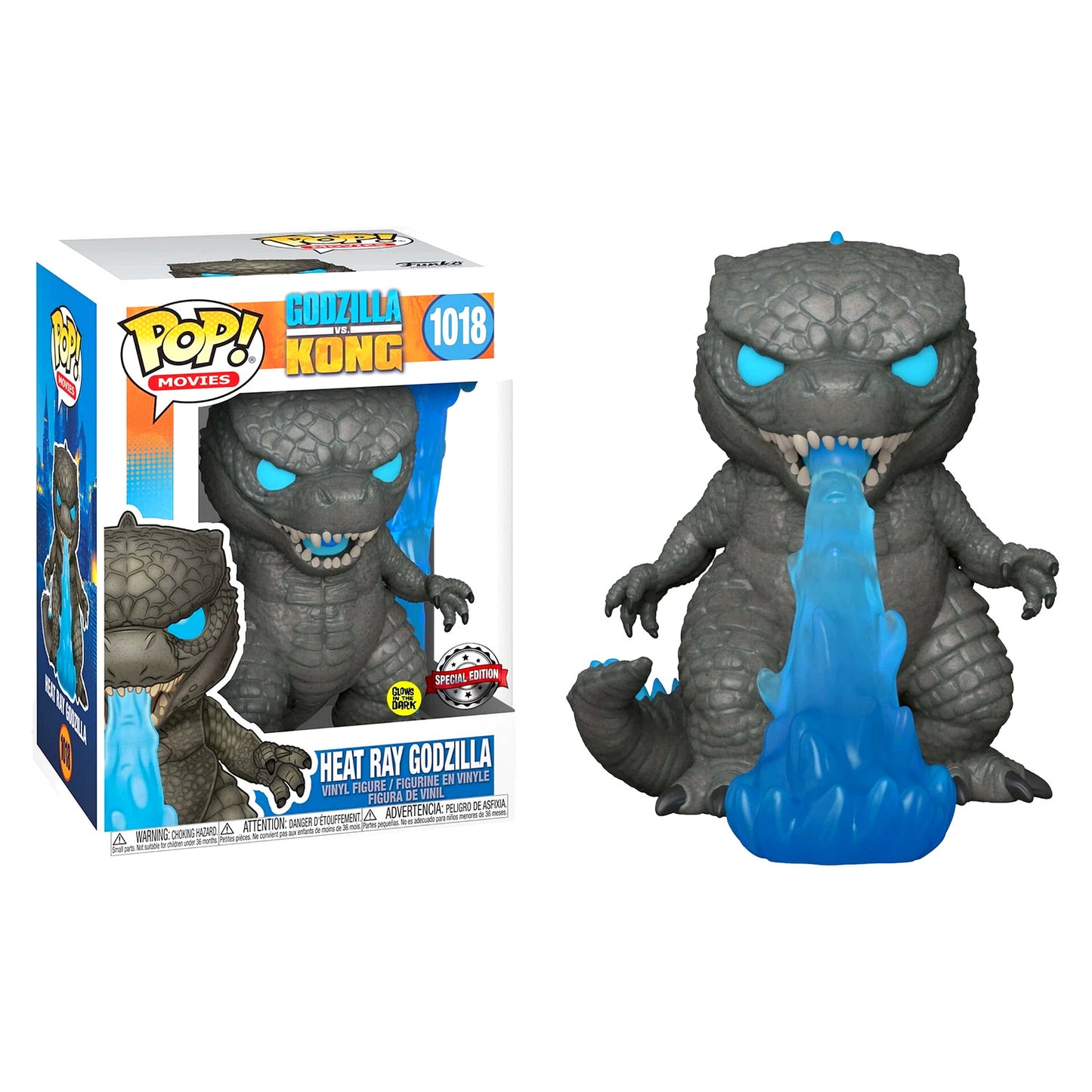 Funko Pop! Movies Godzilla vs. Kong #1018 Heat Ray Godzilla GITD Vinyl Figure