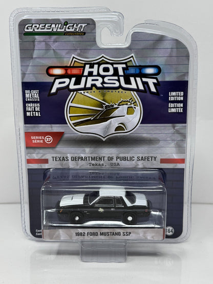 Greenlight Hot Pursuit 1982 Ford Mustang SSP Texas DPS 1:64 Diecast