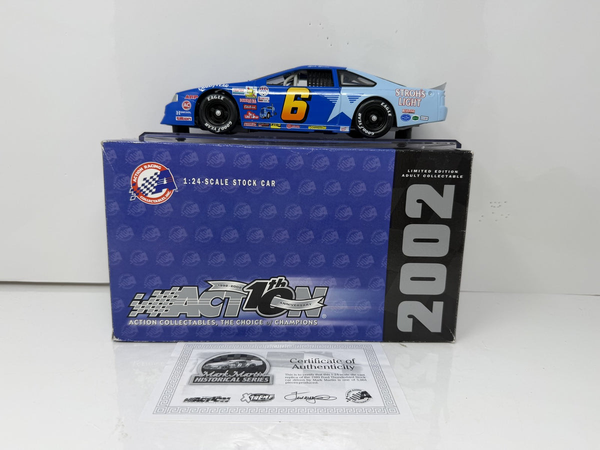 Action Nascar Mark Martin #6 Stroh's Light 1989 Ford Thunderbird 1:24 Diecast