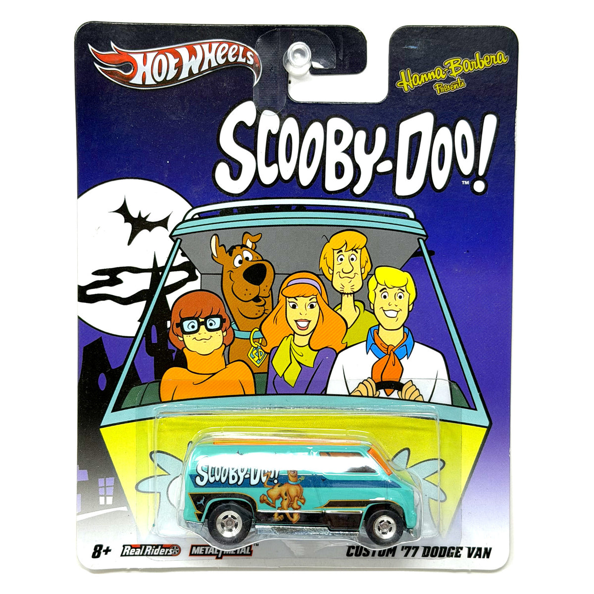 Hot Wheels Scooby-Doo Custom 1977 Dodge Van 1:64 Diecast Real Riders