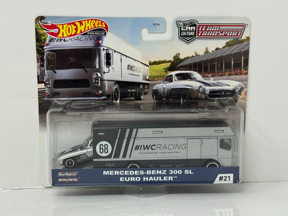 Hot Wheels Premium Team Transport #21 Mercedes-Benz 300 SL & Hauler 1:64 Diecast