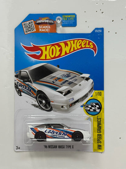 Hot Wheels Speed Graphics 1996 Nissan 180SX Type X 1:64 Diecast White