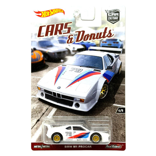 Hot Wheels Cars & Donuts BMW M1 Procar 1:64 Diecast Real Riders
