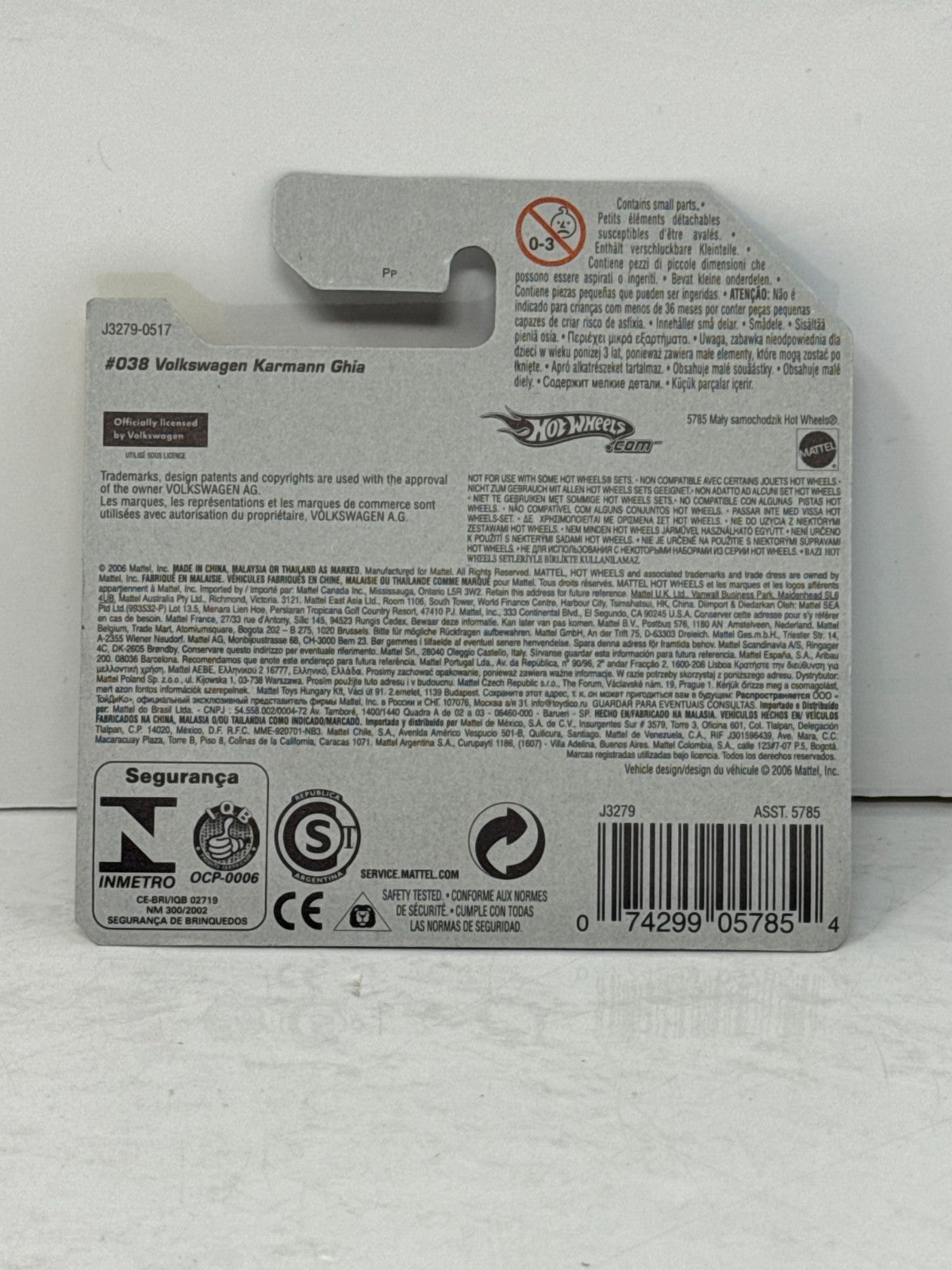 Hot Wheels 2006 Series Volkswagen Karmann Ghia 1:64 Diecast Short Card